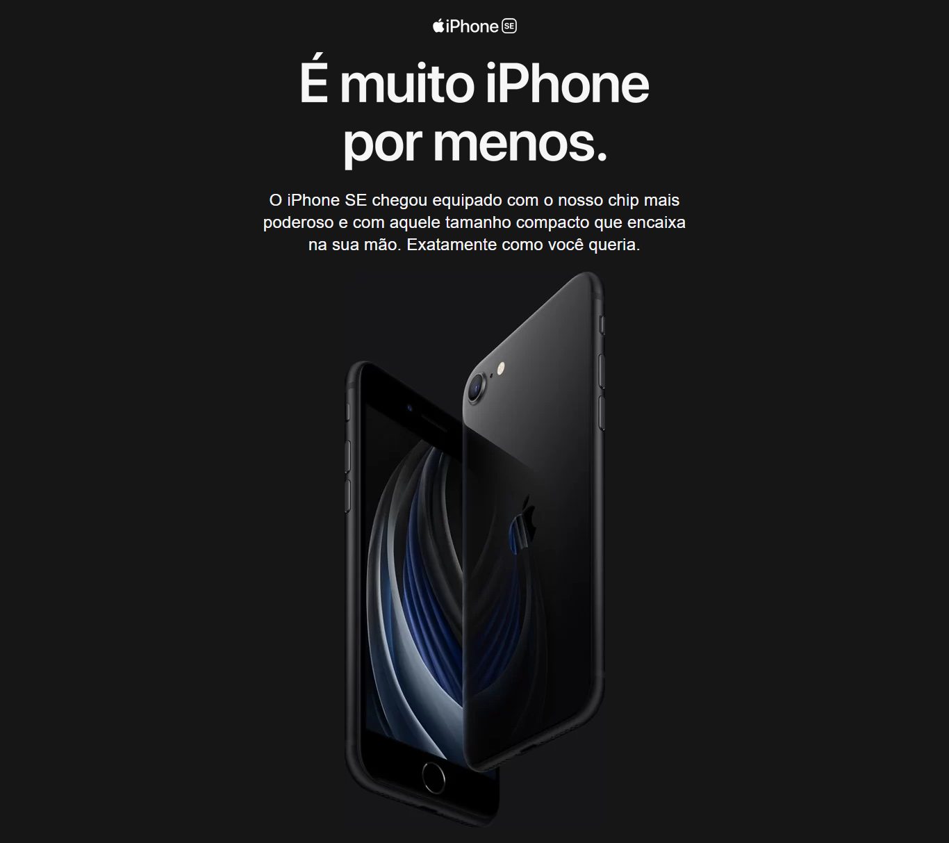  iPhone SE Apple Preto 64GB Desbloqueado - MX9R2BZ/A 